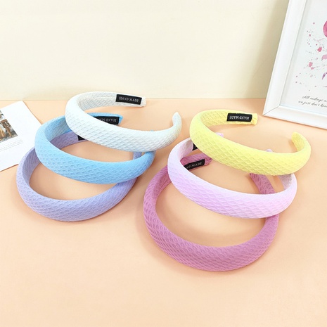 Neue stil Candy Farbe Grid Muster Schwamm Stirnband's discount tags