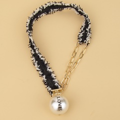 Mode Legierung Buchstaben muster Halskette Täglich Galvani sieren Künstliche Perlen Kupfer Halsketten Als Bild
