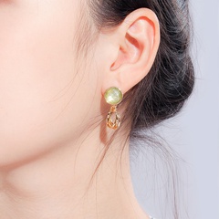 Neue mode Legierung Gold Herz-Geformt decor Ohrringe