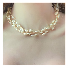 New Fashion Bohemian Style Women's Multi-Layer Pearl Necklace