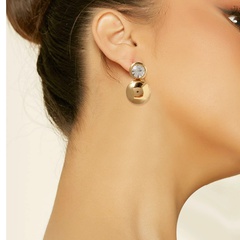 Fashion Metallic Gold Hollow Drop Eardrops Ornament Alloy Earring