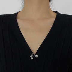 Anti-Licht-Perlen-Diamant-Blumen brosche geometrische koreanische Echt gold beschichtung Design Sinn Accessoires Persönlichkeit Temperament Kleidung