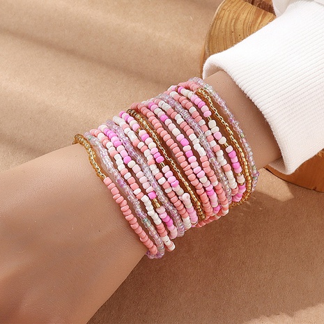 Fashion Retro Creative Multicolor Bead Multi-Layer Bracelet Set's discount tags
