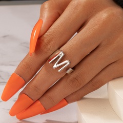 New Creative Letter M Alloy Open Adjustable Ring