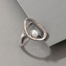 Neue Vintage Stil Perle hohl kreis legierung Offenen Ringpicture8