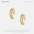 fashion simple goldplated zircon ear clips wholesalepicture16