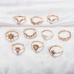 New Fashion Star Water Drop Diamond Alloy Ring 10Piece Setpicture10
