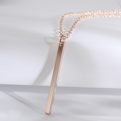 Fashion Jewelry Metal  Ornament Simple Vertical Bar Necklace