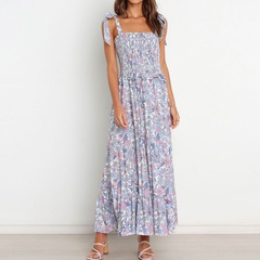Summer New Sexy Spaghetti-Strap Floral Print Dress