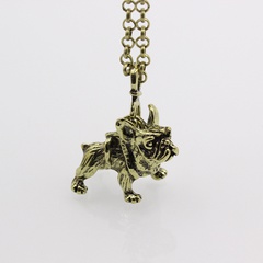Fashion Ornament Retro Domineering Bulldog Shaped Alloy Necklace