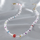 Fashion Bohemian Style Mushroom  Pearl Colorful Beaded Clavicle Chain Necklacepicture11