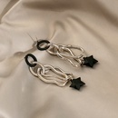 Fashion Geometric Circle Twisted Black Pentagram Alloy Earringspicture10
