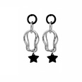 Fashion Geometric Circle Twisted Black Pentagram Alloy Earringspicture13