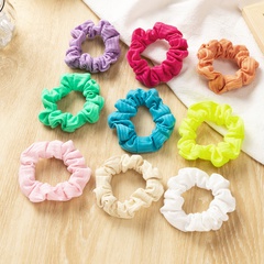 New Simple style Solid Color hair Accessories pleated hair scrunchies