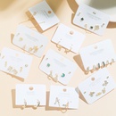 Fashion Simple Small Geometric Bear Letter Inlay Rhinestone Earrings Womenpicture10