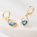 Fashion Devils Eye Geometric Copper Plating 18K Gold Drop Oil Zircon Earringspicture7