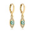 Fashion Devils Eye Geometric Copper Plating 18K Gold Drop Oil Zircon Earringspicture10