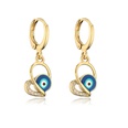Fashion Devils Eye Geometric Copper Plating 18K Gold Drop Oil Zircon Earringspicture11