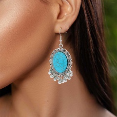 Women'S Bohemian Geometric Alloy Earrings Plating Turquoise Drop Earrings As Picture
