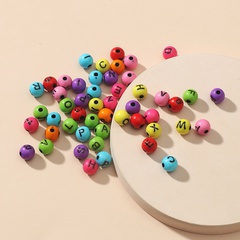 Fashion Multicolor Letter 8mm Handmade DIY Bulk Beads