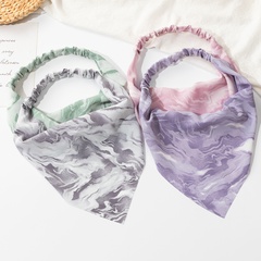 Nouveau Mode Cravate-Teints Élastique Bande de Cheveux de Femmes Triangulaire Liant Soleil Protection Coiffe