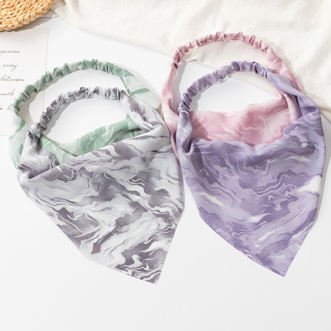 Nouveau Mode Cravate-Teints Élastique Bande de Cheveux de Femmes Triangulaire Liant Soleil Protection Coiffe's discount tags