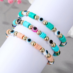 Ethnic New Retro Eye Solid Color Polymer Clay Bracelet Sweet Ornament