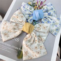 Fashion Cute Chiffon Floral Bow Color Matching Spring Clip Barrettes