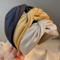 Fashion New Crossed Solid Color Simple Wide-Edged Headband Headdress