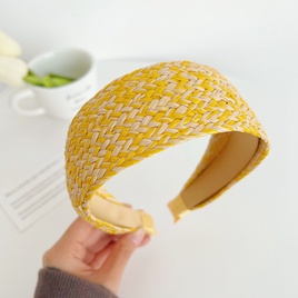 New Fashion Simple Straw Hair Band WideEdged Headdresspicture12
