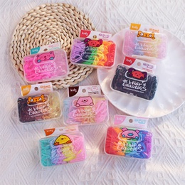 2022 New Boxed Cute Candy Color Band Hair Tie Disposable Rubber Band Headdresspicture7