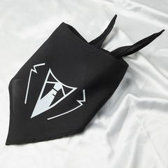 Mode Einfache Pet Hund Schwarz Geometrische Muster Schal Speichel Handtuch