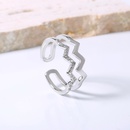 WomenS Simple Style Curve Copper Ring Plating Zircon Copper Ringspicture8