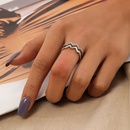 WomenS Simple Style Curve Copper Ring Plating Zircon Copper Ringspicture10