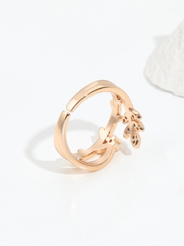 Fashion Copper Geometric Pattern Ring Inlaid zircon Zircon Copper Rings 1 Piecepicture9