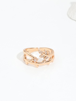 Fashion Copper Geometric Pattern Ring Inlaid zircon Zircon Copper Rings 1 Piecepicture10