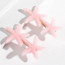 WomenS Fashion Sweet Starfish Flowers Resin Metal Hair Accessories Artificial Pearl Hair Clip 1 Setpicture7