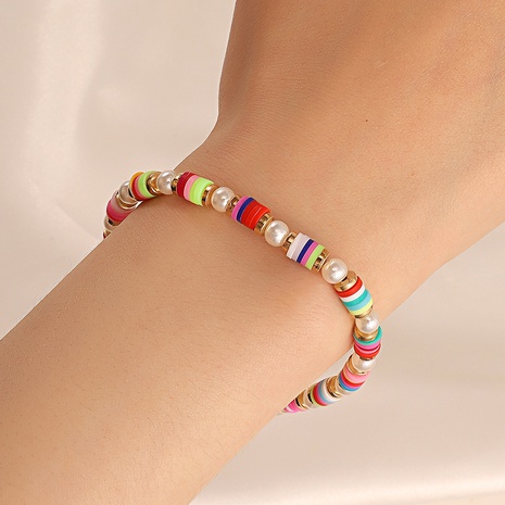 Mode Perlen Farbkontrast muster Armband Täglich Künstliche Perlen's discount tags