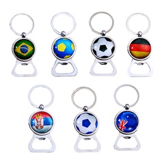 Welt Tasse Soccerball Flasche Opener Keychain Argentinien Brasilien Russland Flagge