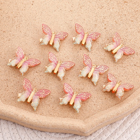 Women'S Sweet Butterfly Synthetic Resin Alloy Resin Inlaid Resin Hair Clip's discount tags