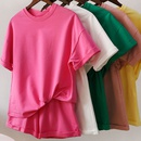 Solid Color Rainbow Color Fashion TwoPiece Sports Suit for Womenpicture13