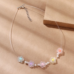 Mode Frische Kreative Harz Multicolor Pflaume Förmigen Perlen Halskette