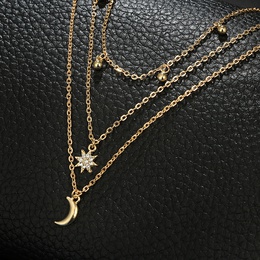 New Simple star moon Tassel Multilayer alloy Necklacepicture13