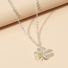 Mode Niedlichen Blumen Förmigen Süße Chrysantheme Anhänger Halskette