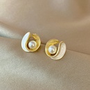 Fashion Inlay Pearl Geometric Earrings Womens Alloy Ear Jewelrypicture7