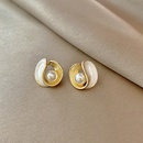 Fashion Inlay Pearl Geometric Earrings Womens Alloy Ear Jewelrypicture4