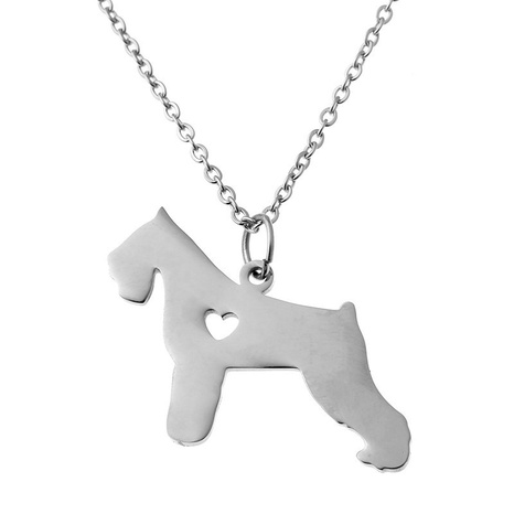 Fashion Heart Shaped Dog Shaped Stainless Steel Necklace's discount tags