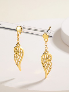 Mode Einfache Geometrische Kupfer Galvani 18K Gold Quaste Ohrringe