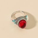 Fashion Palace Retro Inlaid Jewel Alloy Red Oval Ringpicture7