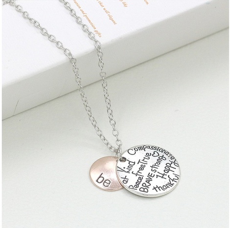 Fashion Letter Tag Short Letter Round Alloy Necklace's discount tags